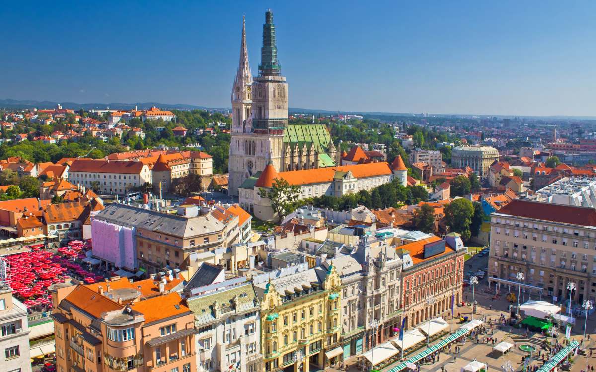 Zagreb, capital de Croacia.